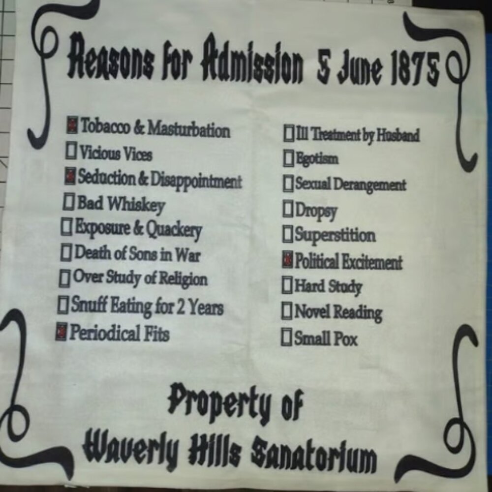 Handmade Waverly Hills Sanatorium themed novelty pillow case